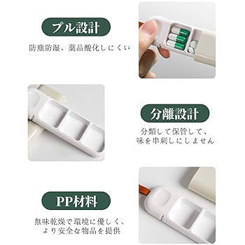Amazon.co.jp: 薬ケース ピルケース サプリメントケース 2点